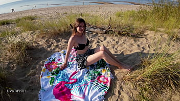 I came to a public beach for some sun bath but decided to suck his dick first and swallow every drop