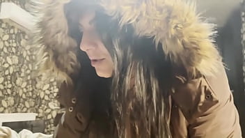 Preview- milfycalla- a lot of cum on brown fur hooded puffer jacket 172- i really like to suck cock while wearing brown fu