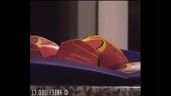 Girl pees on fast food floor
