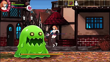Hentai game "atelier tia" beautiful anime girl with big breasts has sex on the street with some men