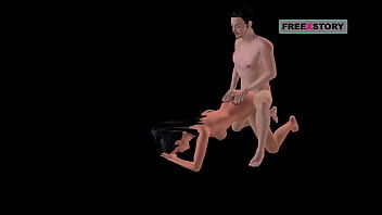 Animated porn video of a japanese man fucking indian bhabhi in doggy position while she is rubbing her pussy then they both did mutual masturbation