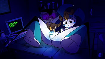 Robot teen cum bien a handjob