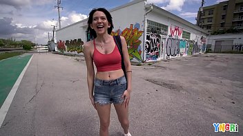 Yngr - amateur brunette short haired teen banged outdoors