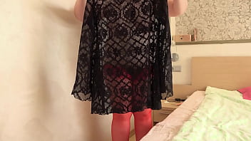 Mature housewife puts on a sexy outfit for a date with her lover milf with a big ass and big tits