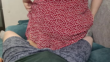 Beautiful bbw student with a book sat on a thick cock with her huge ass and got creampie in her pussy