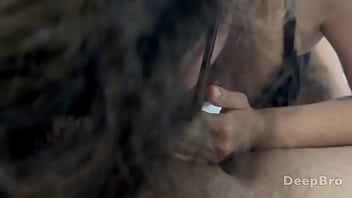 You won’t care about her face once she starts sucking – hot blowjob with my big cock in her mouth