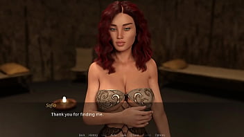 The lust city #45 - sexy red head gets fucked hard in her bed face fucked and cumm all over her big tits