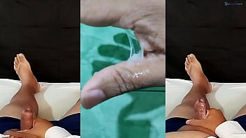 Fiquei excitado pensando na minha ex namorada e bati uma punheta ficando com a mão toda gozada minha esposa não pode saber disso watch sheer red