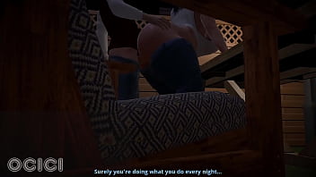 I fuck my big ass neighbor while a stranger watches us from behind the fence - 3d hentai - ocici