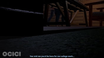 I fuck my big ass neighbor while a stranger watches us from behind the fence - 3d hentai - ocici