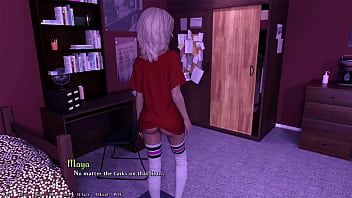 Being a dik #37 - hot pierced blonde lesbian sorority girl gives me a tight thighjob inside her dorm room until i cum hard on her bag