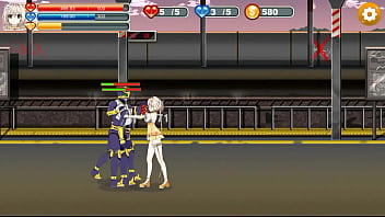 Cute blonde in short skirt has sex with soldier man in magical angel fairy flower hentai game video
