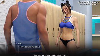 Busty young babe handjob and tit job in public college shower taboo university steam game 3d animated hentai game part #2