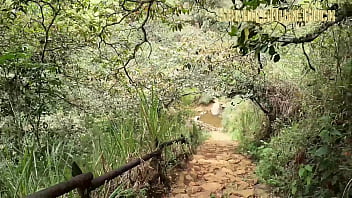 While we exercised in the middle of a forest yenifer's whore lets me penetrate her pink vagina without a condom and cum inside - yenifer chacon - soldierhugecock