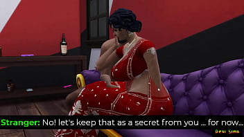 Stranger invites indian busty lakshmi aunty to a strip club and fucked her
