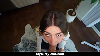 Failing grades and a cheating wife are forgotten when the stepdad fucks his stepdaughter in every hole - mydirtydad