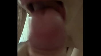 Licking my cock