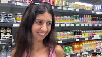 I'll buy a girl whatever she wants if she walks around the supermarket with cum on her face - cumwalk