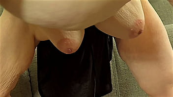 Big booty mature milf woman showing off and flashing her fat juicy ass and plump pussy in tight booty shorts
