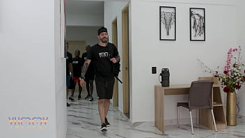 Hot boxer hannah jones fucks her boxing coach and his friends after a tough work out rough fucking with dap 0% pussy and pee drinks from five big cocks