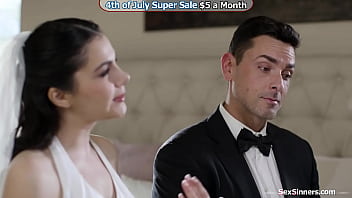 Busty bride valentina nappi thought wearing a butt plug during the wedding would make her husband happy but her acts anal friend does not