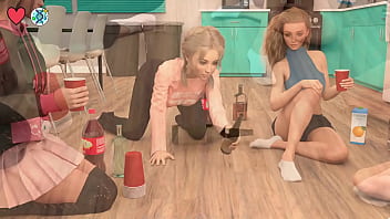 Elmwood university #18 - truth or dare gets naught small tits blonde college girl loves neck kisses