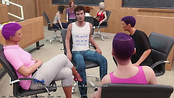 Being a dik #72 - kissing the redhead sorority president while doing a study session with her while kissing she got a hot nip slip