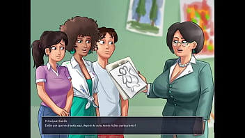 Jogo pornô 2d summertime saga episodio 107 - fiquei olhando as minas e a professora peladas na aula