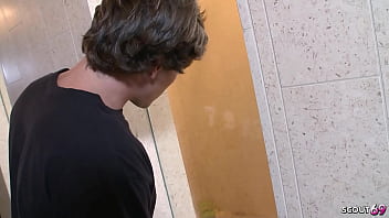 Muscled big ass and tits latina step-mom caught in shower and seduce to fuck by big dick boy when home alone