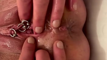 Anal masturbate by gold high heels and fingering asshole and juice pussy and ride asshole on heels