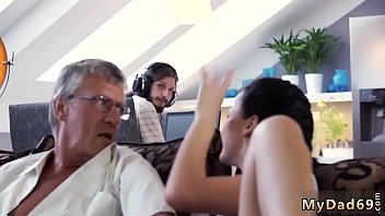 Old man with teen girl