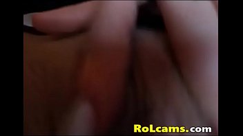 Good looking blonde teen in sexy lingerie masturbates