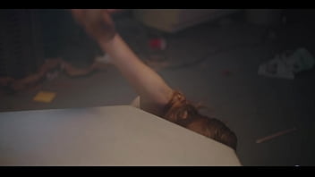 Parasited femdom investigation - horny lesbian foursome with male bondage anal & creampie cleanup