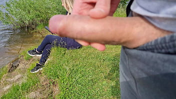 Public masturbation near unknown beautiful girl