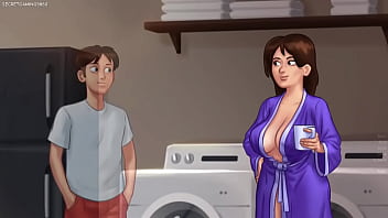 Busty mature milf stepmom caught her tenant naked now she wants to fuck his massive big cock - summertime saga 02 3d porn games