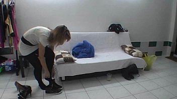 Backstage fun with blond czech chick