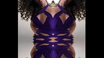 Strange sexy purple dress with awesome black heels i like the dress and jewels was not a fan what do you think