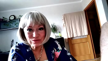 Jolly milf sadly but intently sucks her husband's cock after a long separation due to her own stupidity