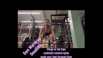 6am-warm-up deadlifts-hinge at the hips-maintain neutral spine -push your feet through floor-pull weight up-keep bar