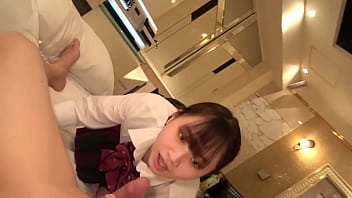 19-year-old japanese black-haired beauty big tits titjob amateur blowjob and creampie sex uncensored asian hentai uniform cosplay