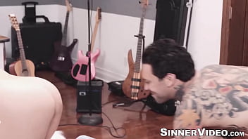 Sensual slut with huge tits sucking and riding big throbbing dick before the dude ejaculated on her