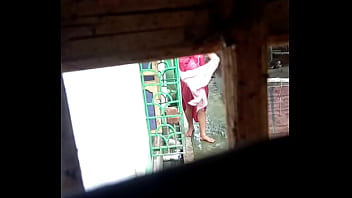 nude bathing romance young village girl