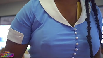 public blowjob inturepted waitress