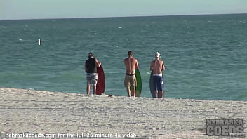 naked wife left alone at the beach