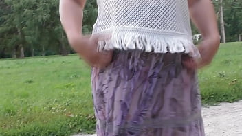 my wife public in transparent dress