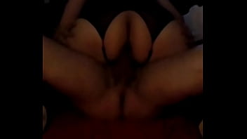 wife fucks in kitchen while husband is talking outside