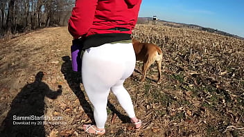 girl in white yoga pants masturbating