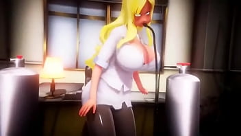 sexy girl gropes boobs anime