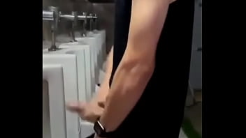 girl caught squirting in public bathroom