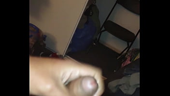 she caught rubbing clit while he jerks off